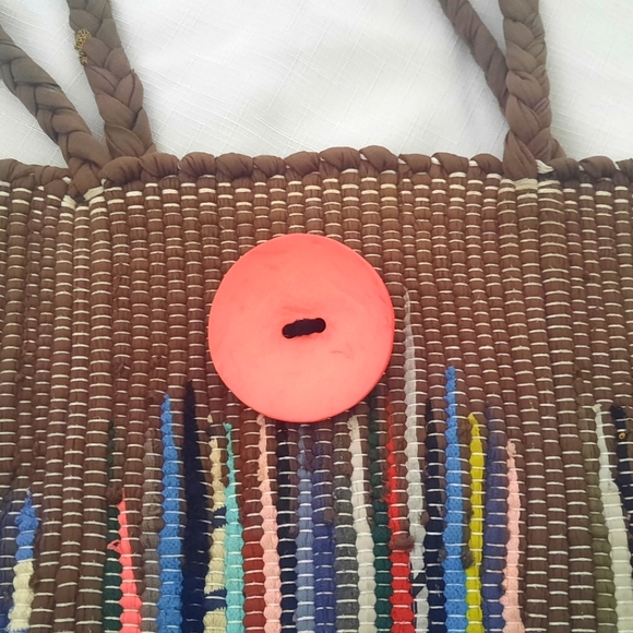 Upcycled Repurposed Rag Rug Bag / Purse - Picture 3 of 6